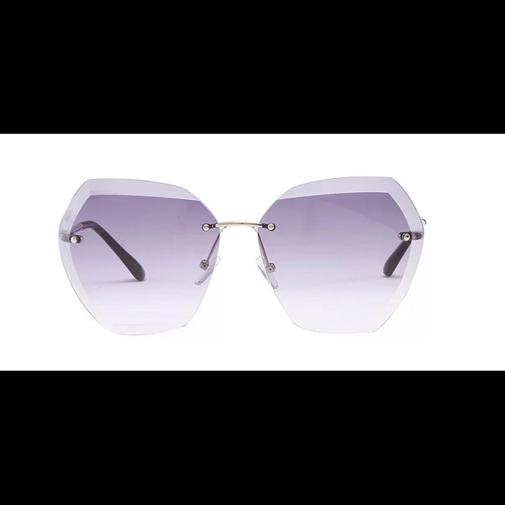 Hexagon Style Fashion SunGlasses In Dark Purple